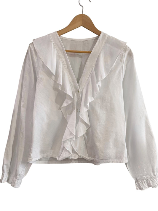 Camisa Volantes blanca