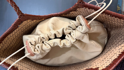 Bolso trenzado chocolate