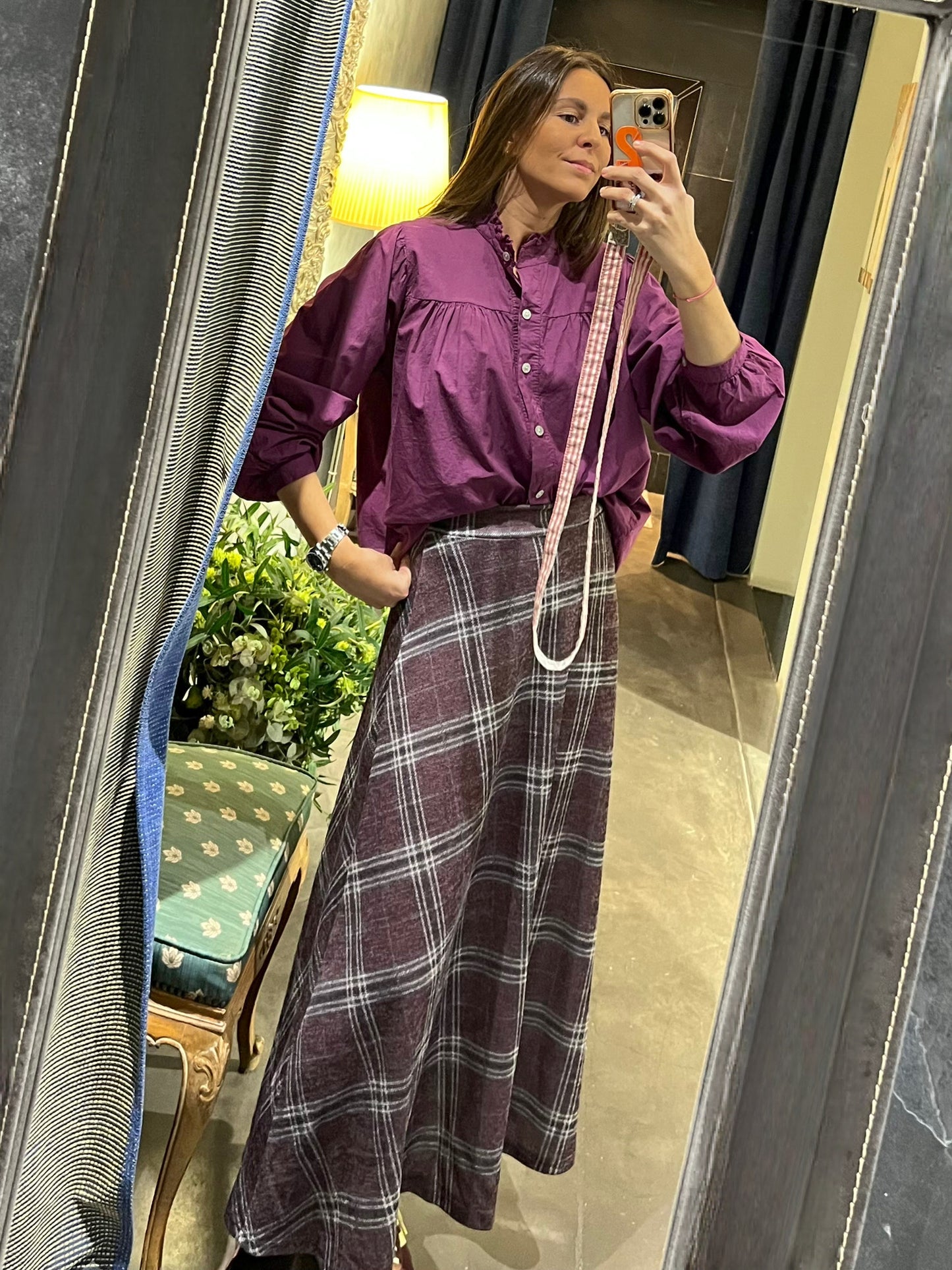 Falda Tartán berenjena