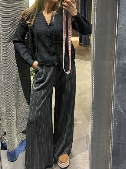 Pantalón Rayas Black